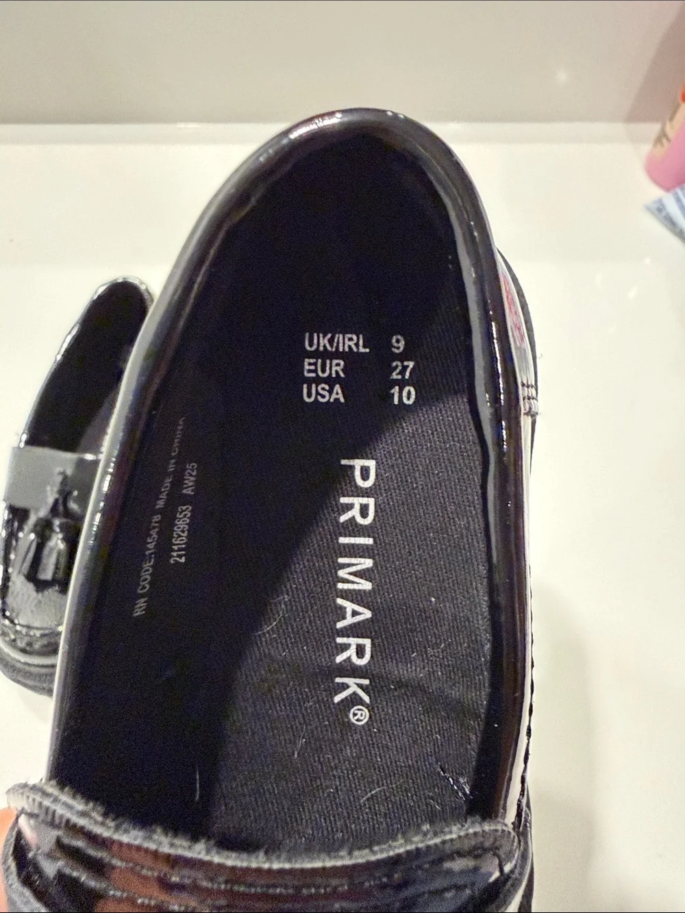 Primark Black Patent Tassel Loafers for Kids